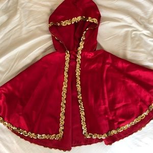 Custom cape with gold trim